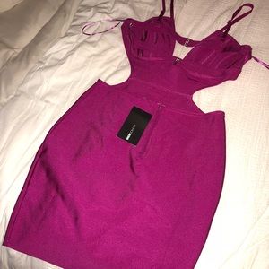 Fashion Nova’s Running Back Dress- Magenta
